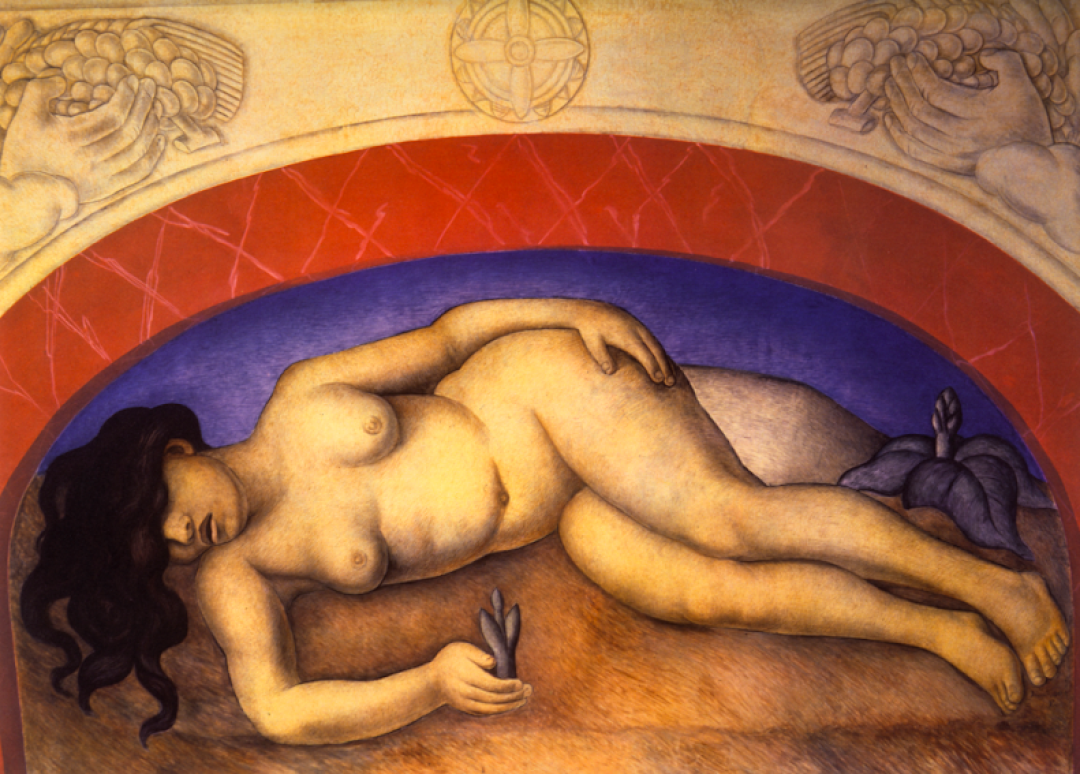 Диего Ривера. Нетронутая земля. Фрагмент фрески Национальная сельскохозяйственная школа, Чапинго, Мексика, 1926-1927