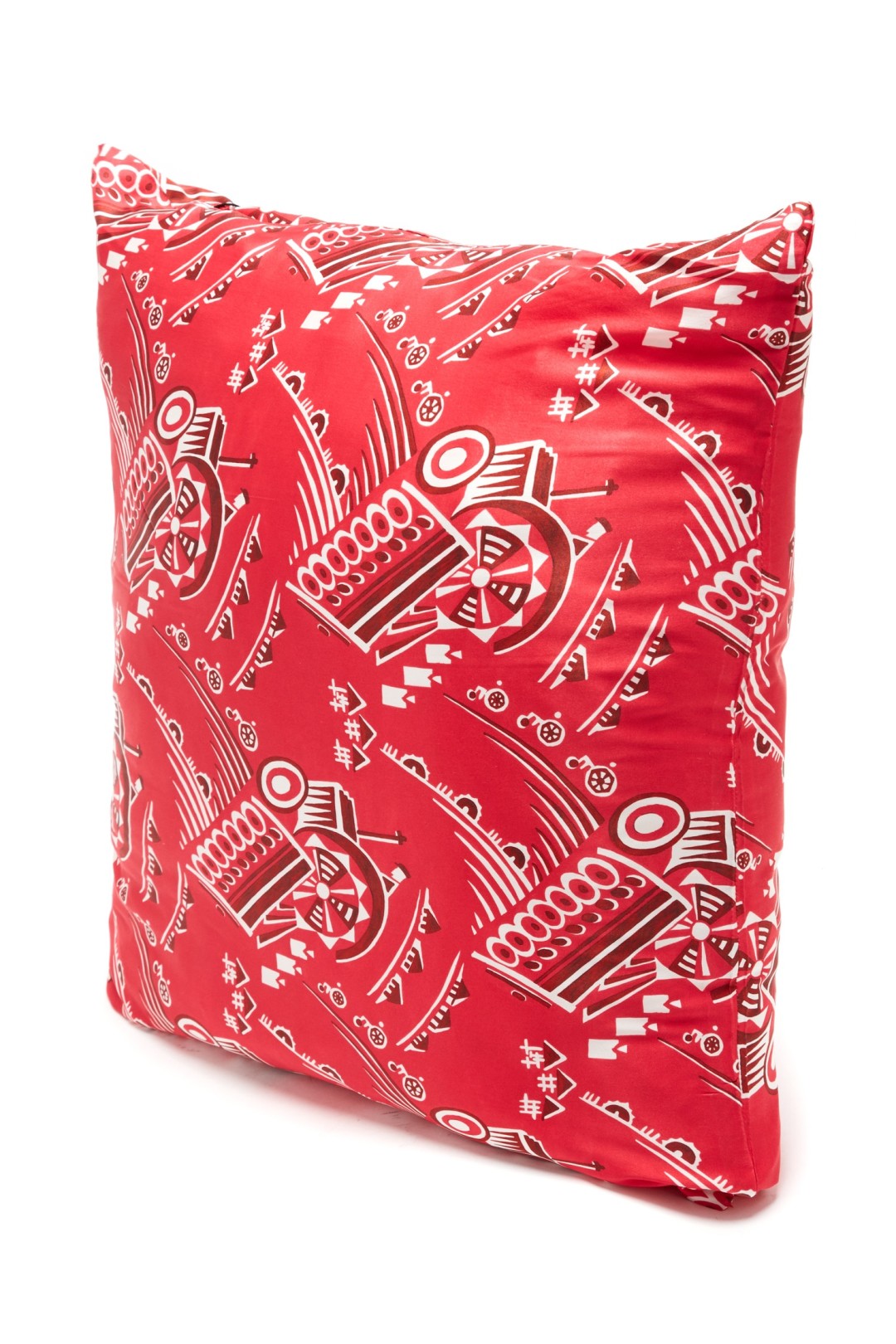 Шелковая подушка с принтом «Трактор», 3 500 руб.