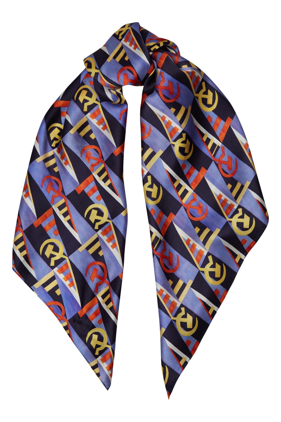 Шарф с принтом в виде серпа и молота, 6 500 руб.