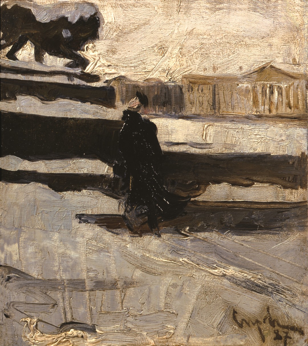 В. Серов, "Набережная Невы", этюд, 1887. Собрание KGallery, Петербург