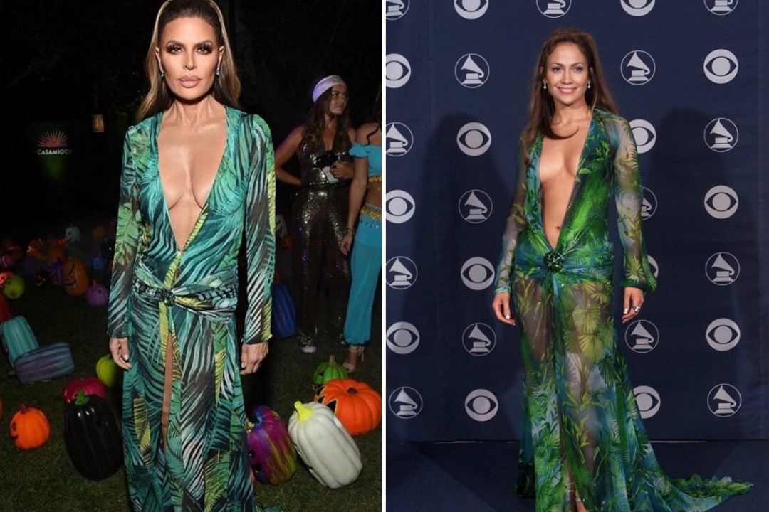 Лиза Ринна в образе Дженнифер Лопес с церемонии Grammy-2000