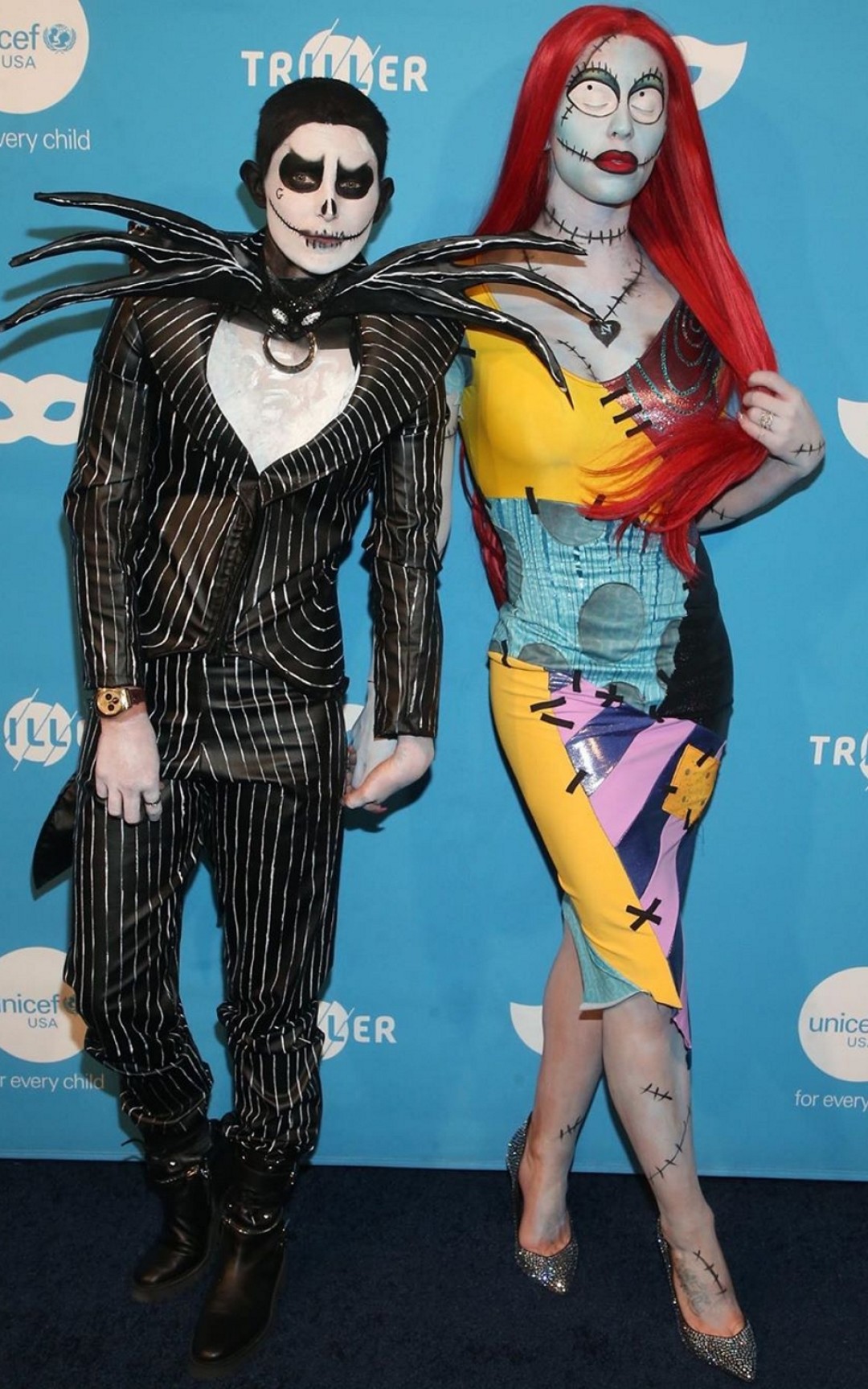 Натс Гетти и Джиджи Горджеос в образах Джека и Салли из «Кошмара перед Рождеством»