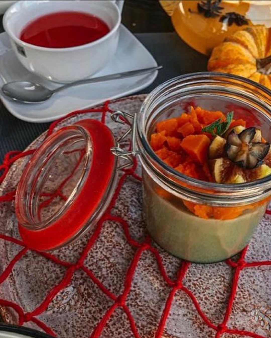 ABRICOS CAFE ПП панна котта из соевого молока с чаем матча