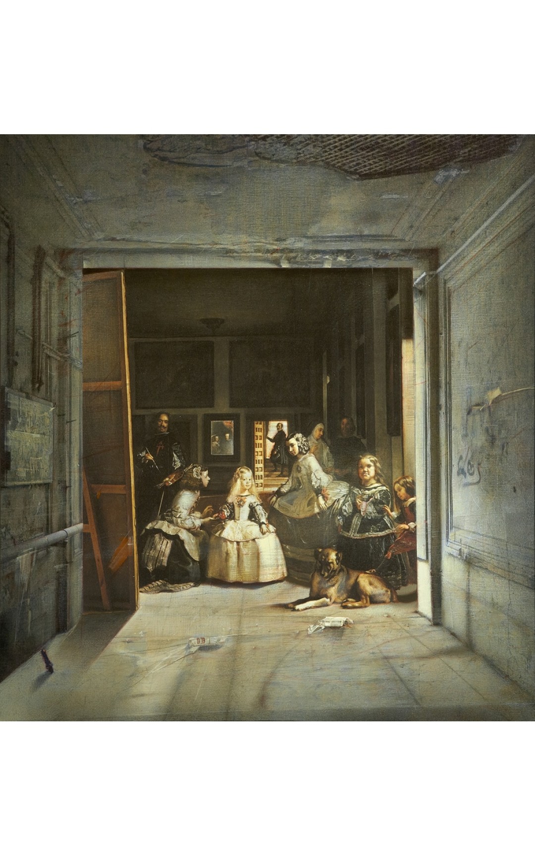 Владимир Духовлинов Представление (2008, 90х80, холст, печать, масло)