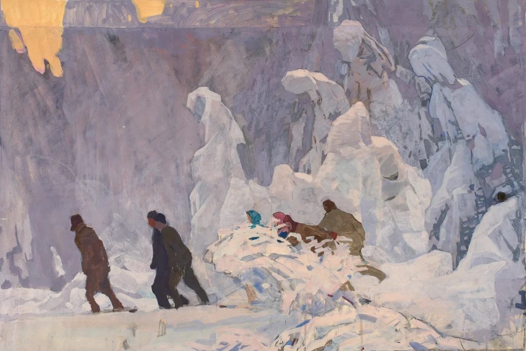 Чесноков Н. Г. Эскиз к неизвестной картине. 1965-1970. Бумага, темпера масляная. Ж-3149