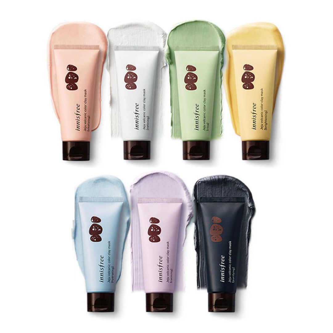 Маски для лица с вулканической глиной Innisfree Volcanic color clay mask