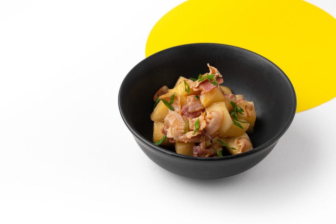 Дайкон с беконом