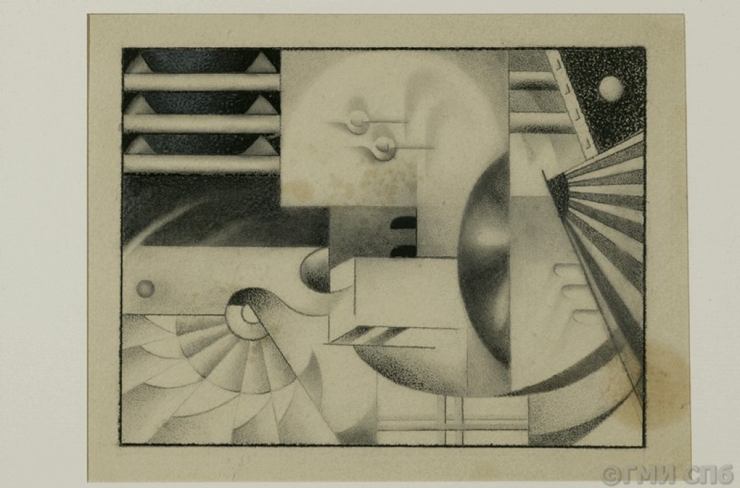 Каган А. А. Эскиз картины "Машинная живопись". 1932. Фото: Музей истории Санкт-Петербурга