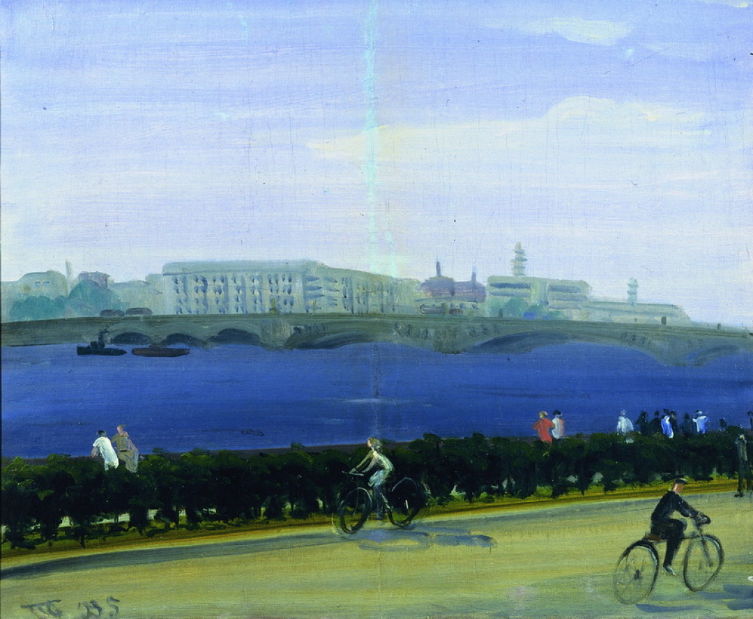 Владимир Гринберг. Велосипедисты на Неве. 1935 год. Фото: МИСП