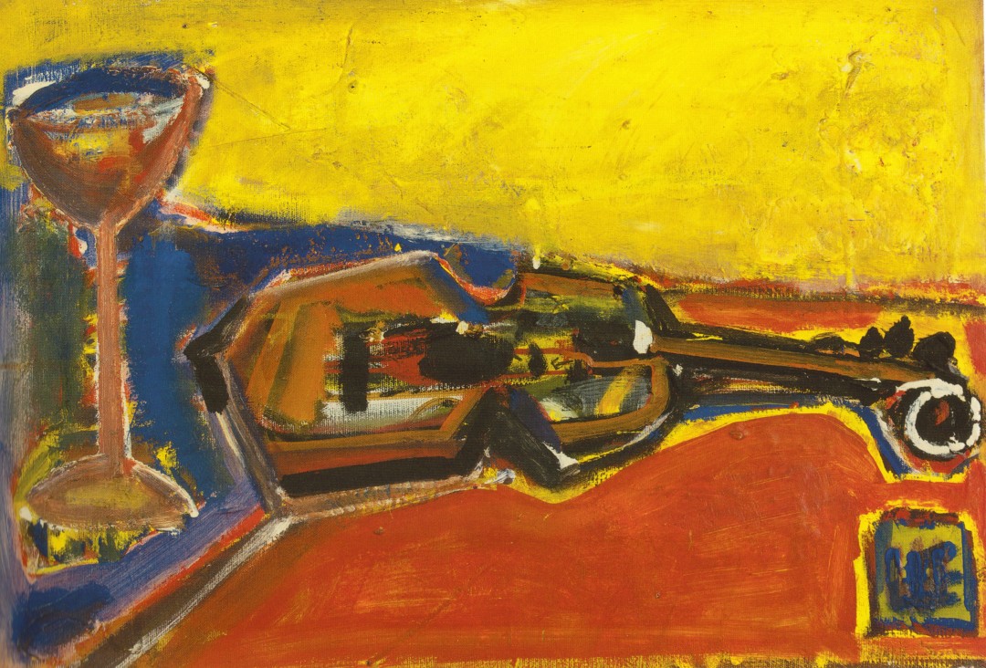 Шолом Шварц - Натюрморт со скрипкой, 1985