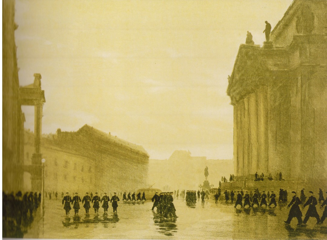 Борис Ермолаев. Подготовка к параду, 1947.