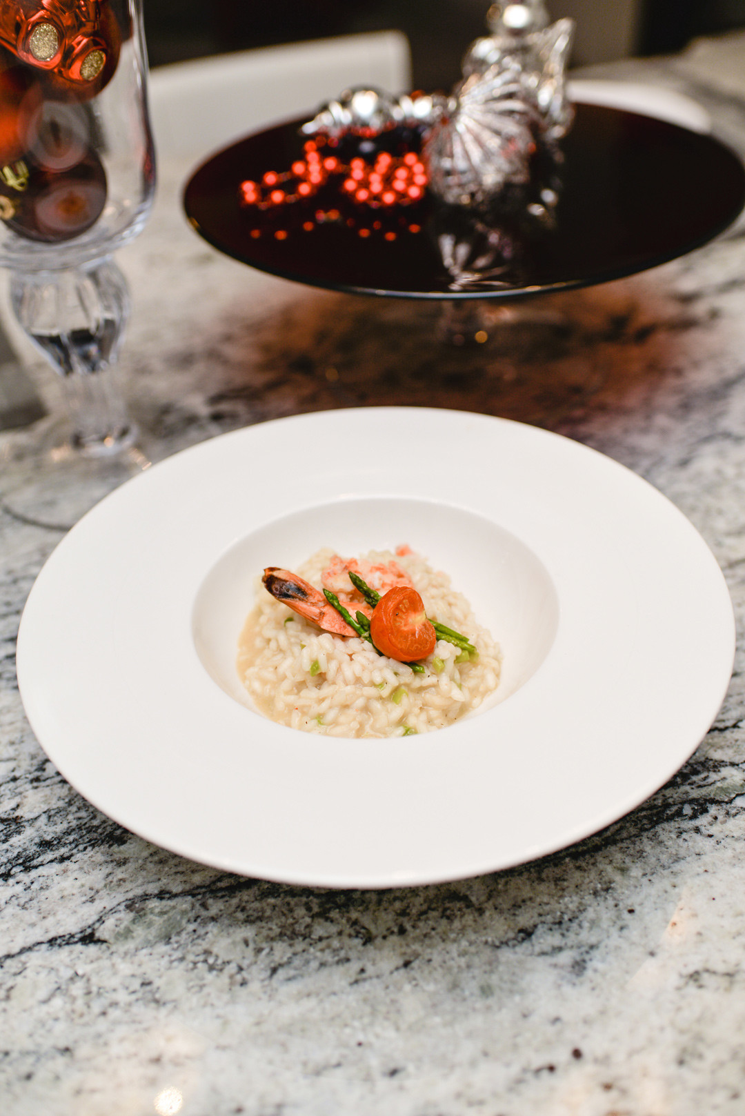 Ризотто со спаржей и креветками