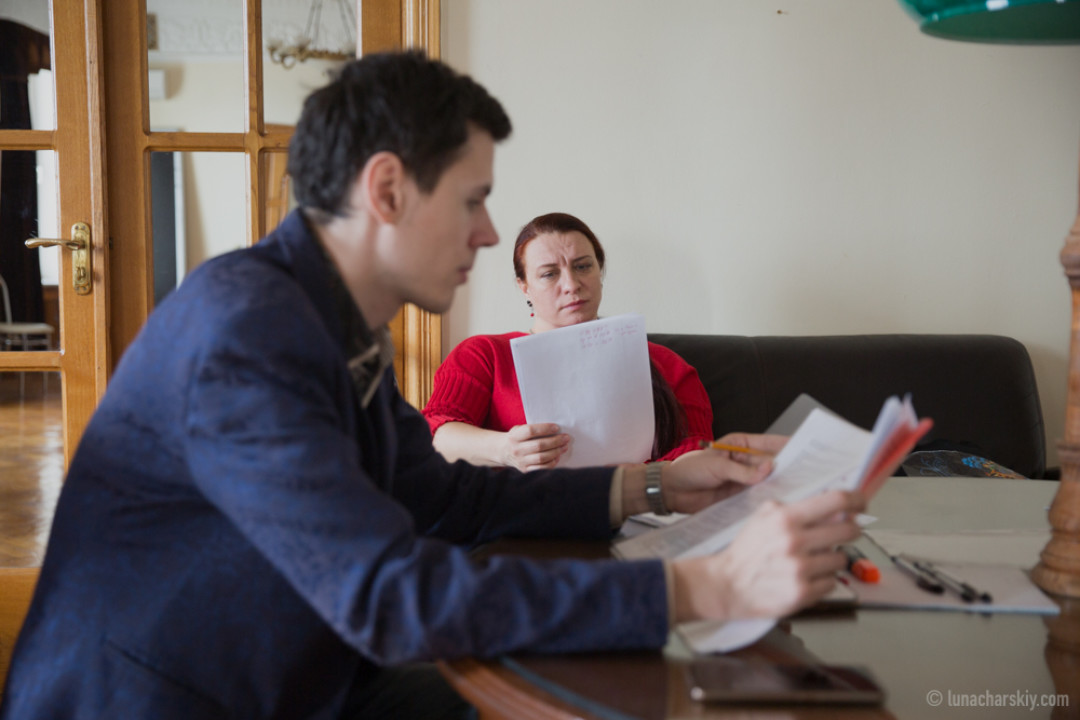 Репетиция читки с актрисой Ириной Демидкиной