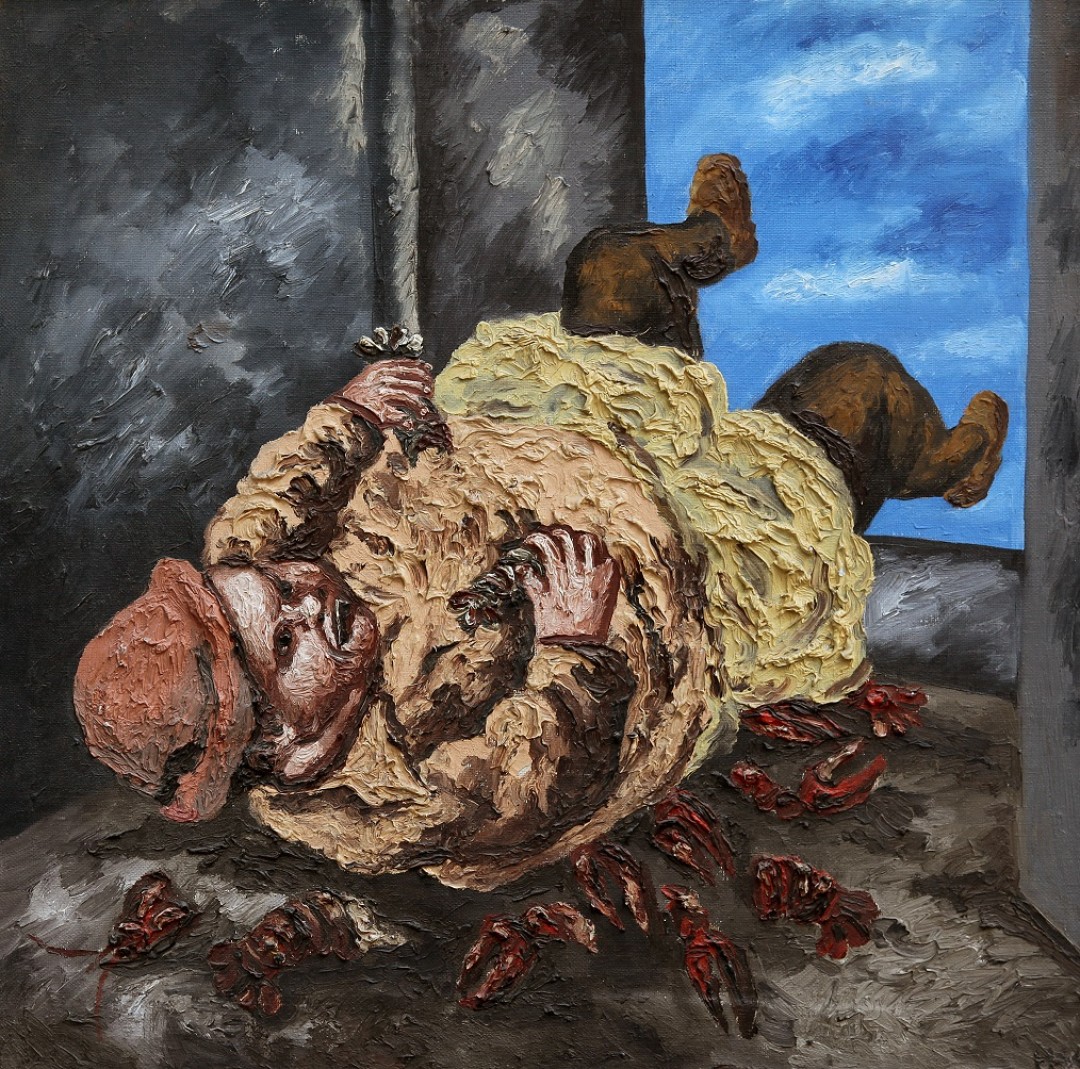 Наталья Нестерова. Упавшая карлица. 1999. Х.м.