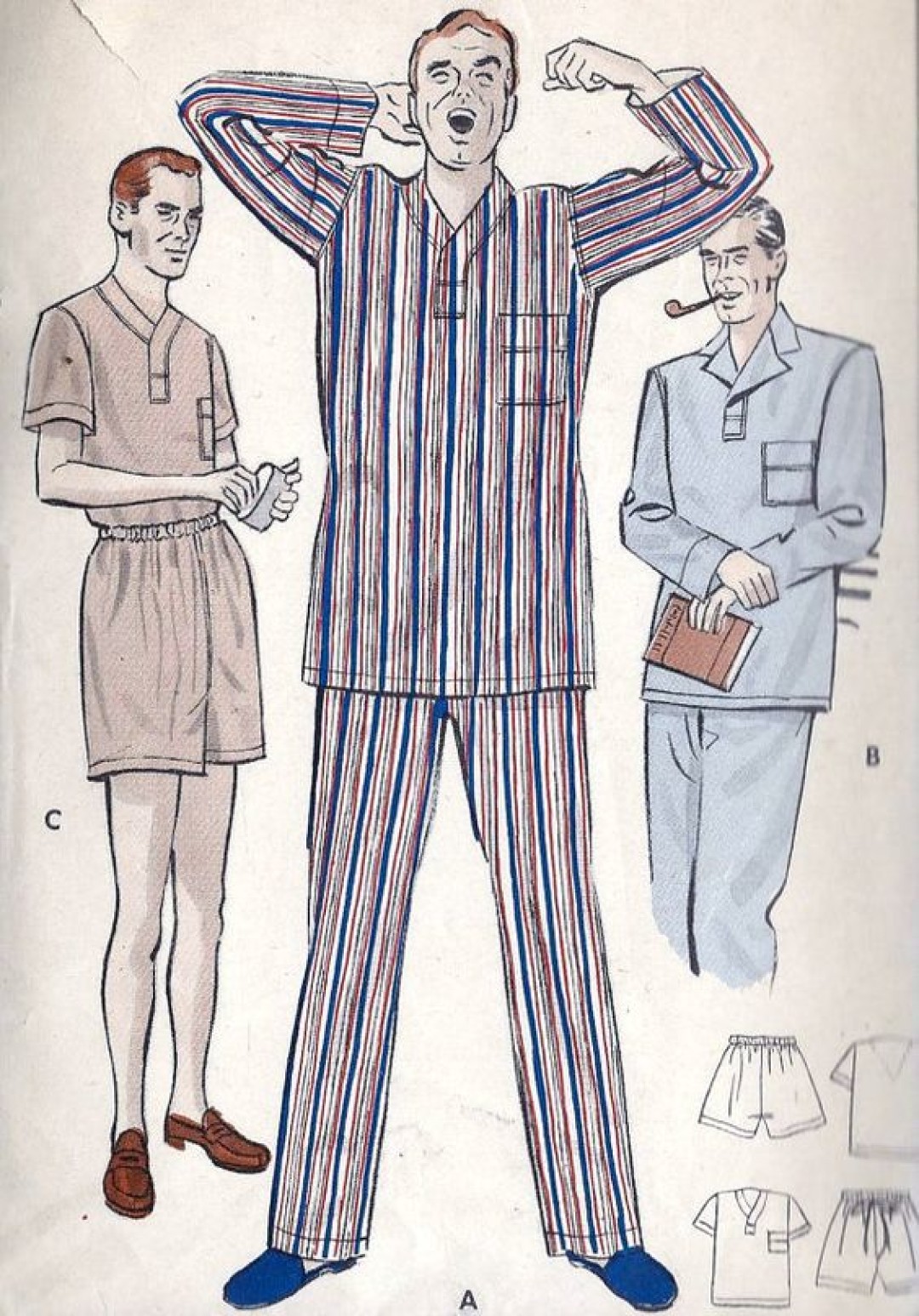 Мужская пижама 1950х