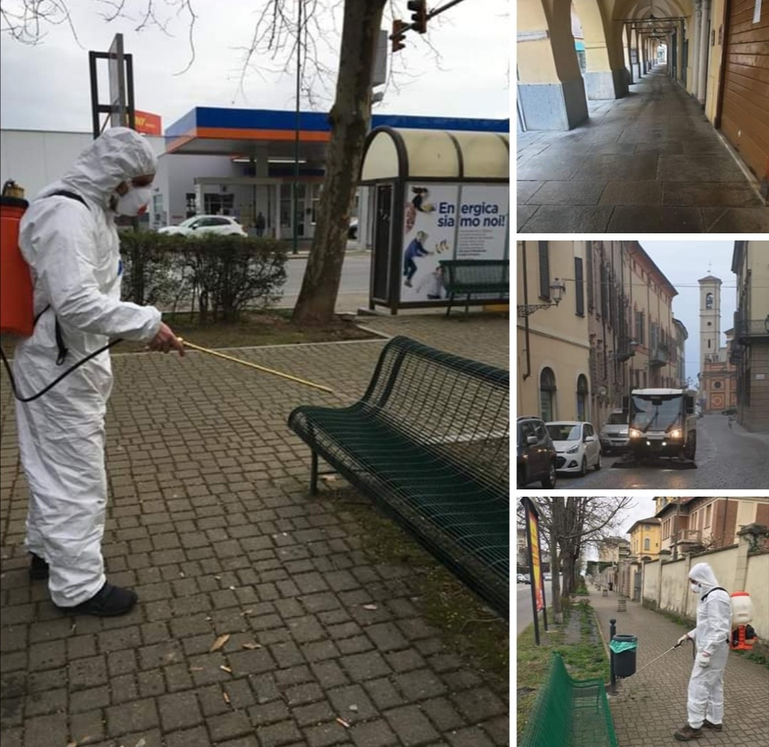 Обработка центральных улиц коммунальными службами