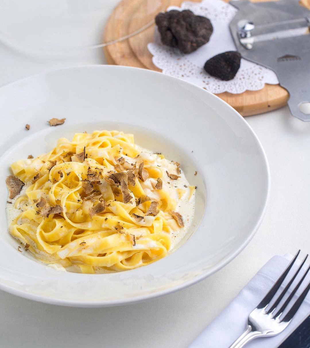 Тальятелле с трюфелем и сливочным соусом