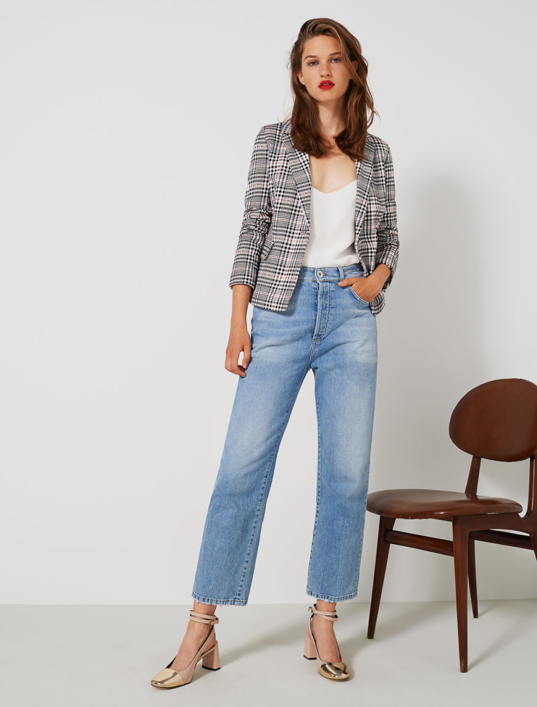 Жакет, топ и джинсы, все Marella