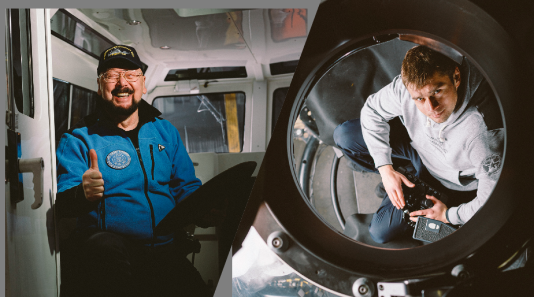 Научный консультант Андрей Лукошков и пилот ОПА, водолаз-исследователь, исполнительный директор ЦПИ Сергей Фокин