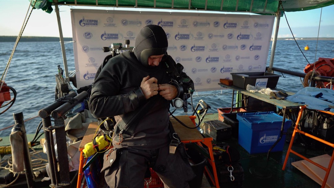 Подводный археолог-реставратор ЦПИ РГО Роман Прохоров.
