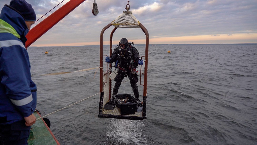 Подводный археолог-реставратор ЦПИ РГО Роман Прохоров.