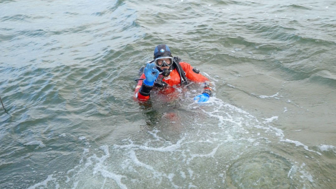 Водолаз-волонтер ЦПИ РГО Павел Соловьев.