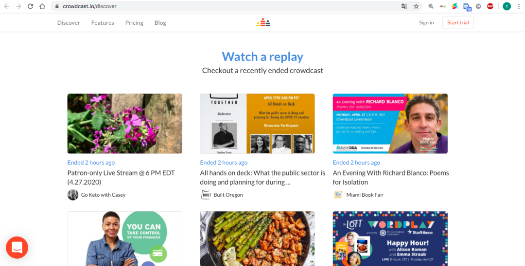 Crowdcast.io — платформа для монетизации стримов, пока не популярная в России
