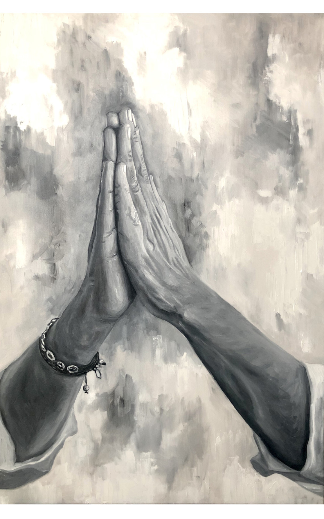 Фантазия на тему картины Альбрехта Дюрера «Руки молящегося», холст, масло