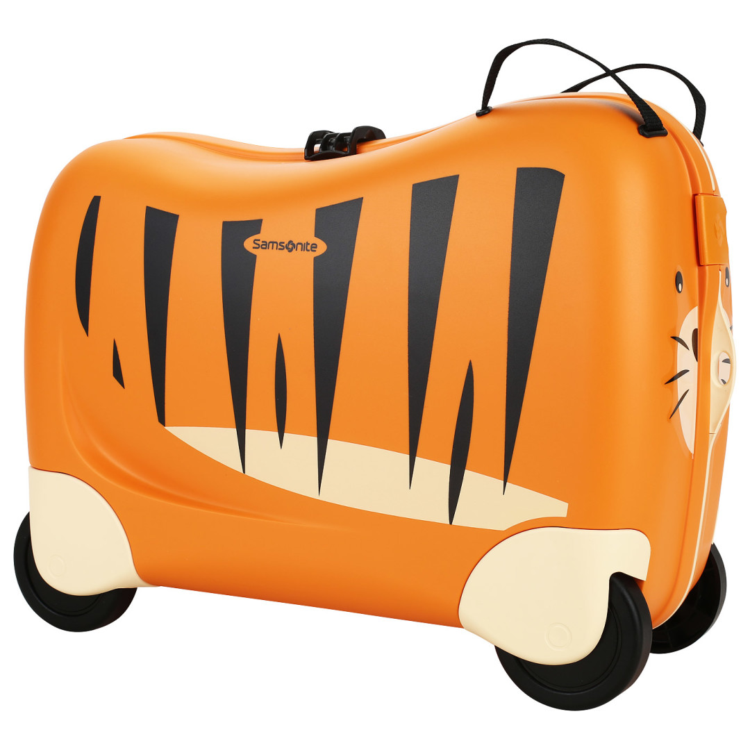 Тигренок Тоби, Микки, Мини и другие герои мультфильмов изображены на чемоданах, а отдельная серия повторяет силуэт слоненка Минти