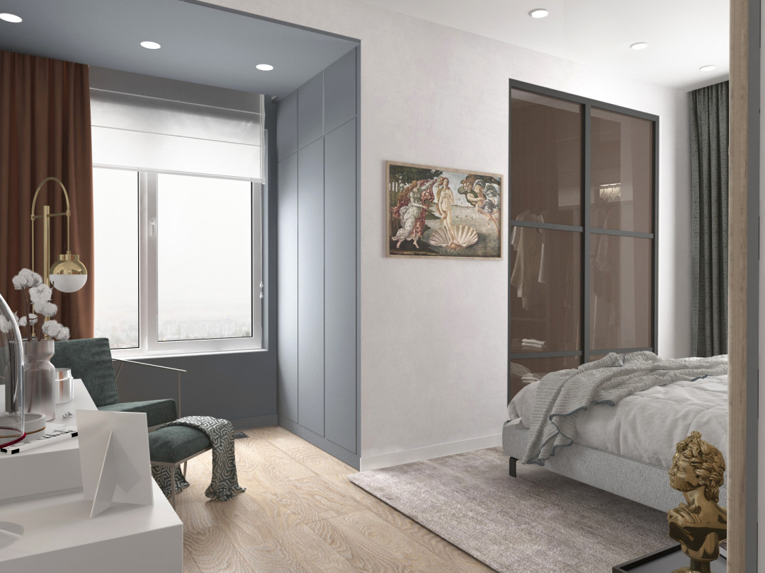 Пример проекта трехкомнатной квартиры от дизайнера Евгении Астаховой