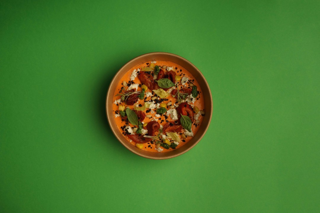 Греческий Хтипити с фета и болгарским перцем