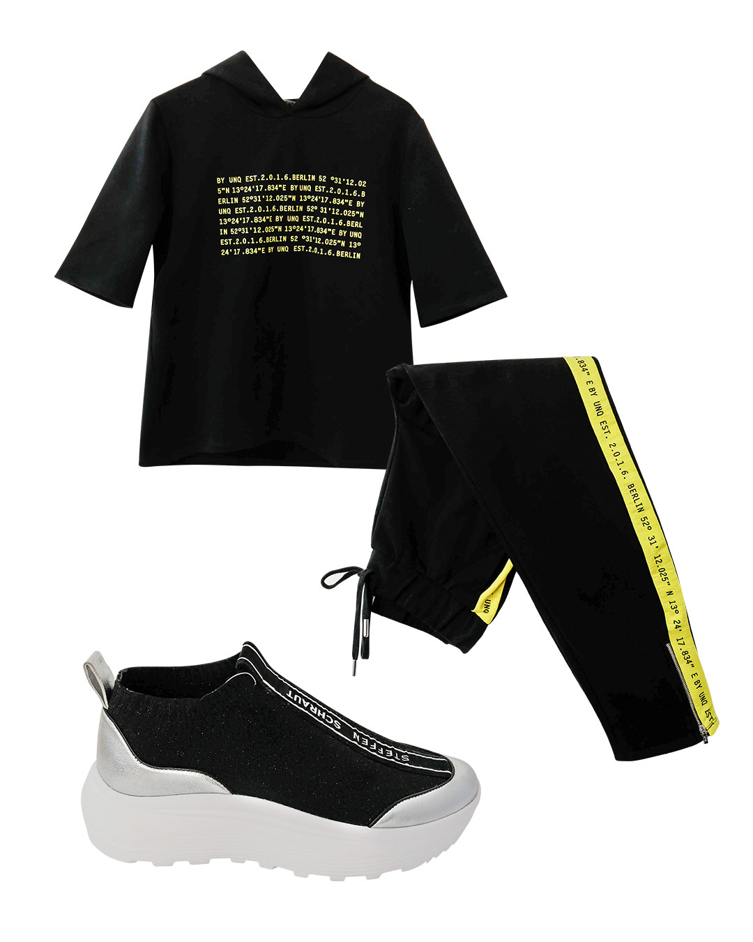 Свитшот и брюки UNO, сникерсы Steffen Schraut