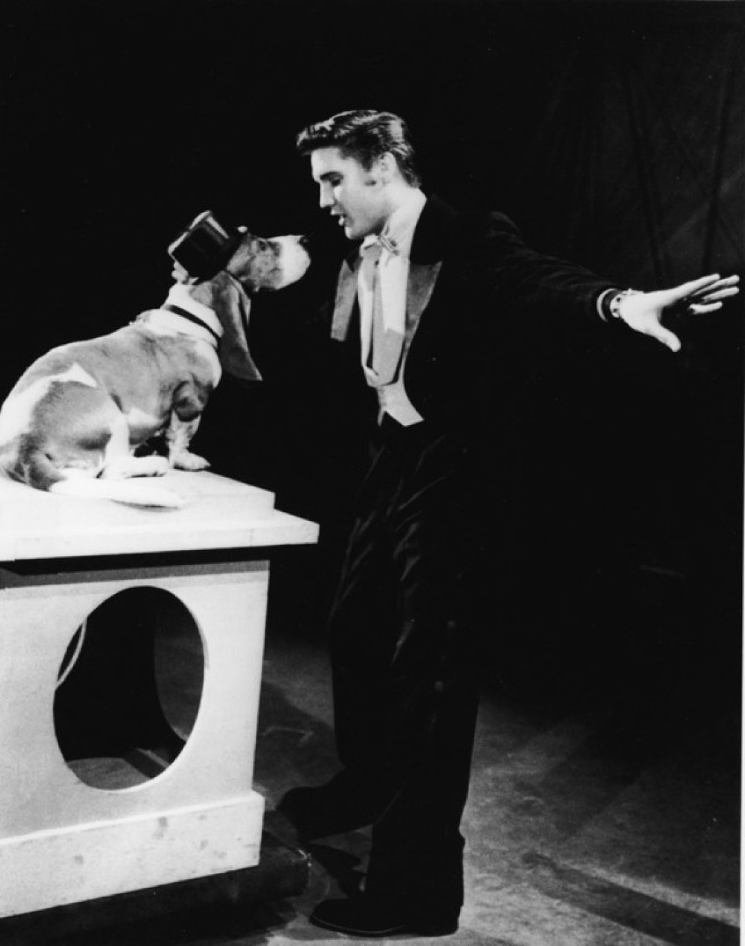 Элвис Пресли поет "Hound Dog" на The Steve Allen Show в 1956 году