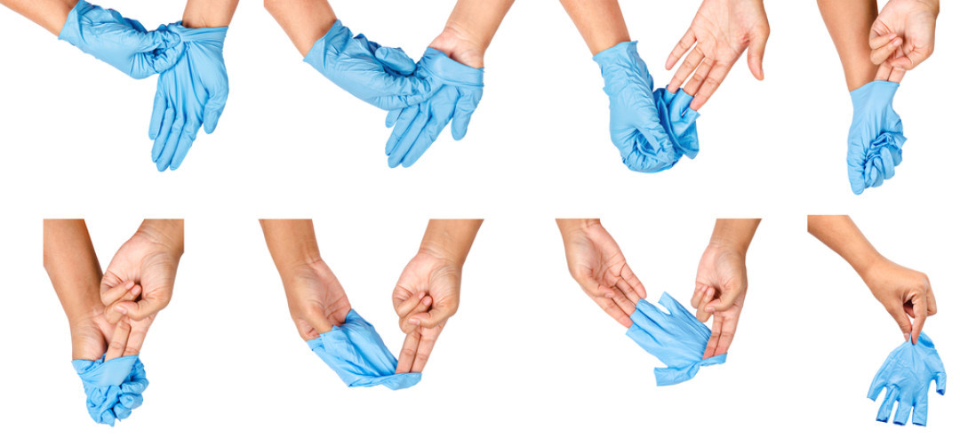 Как правильно снимать перчатки. Инструкция