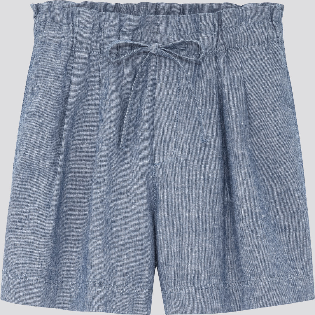 ШОРТЫ ИЗ СМЕСОВОГО ЛЬНА