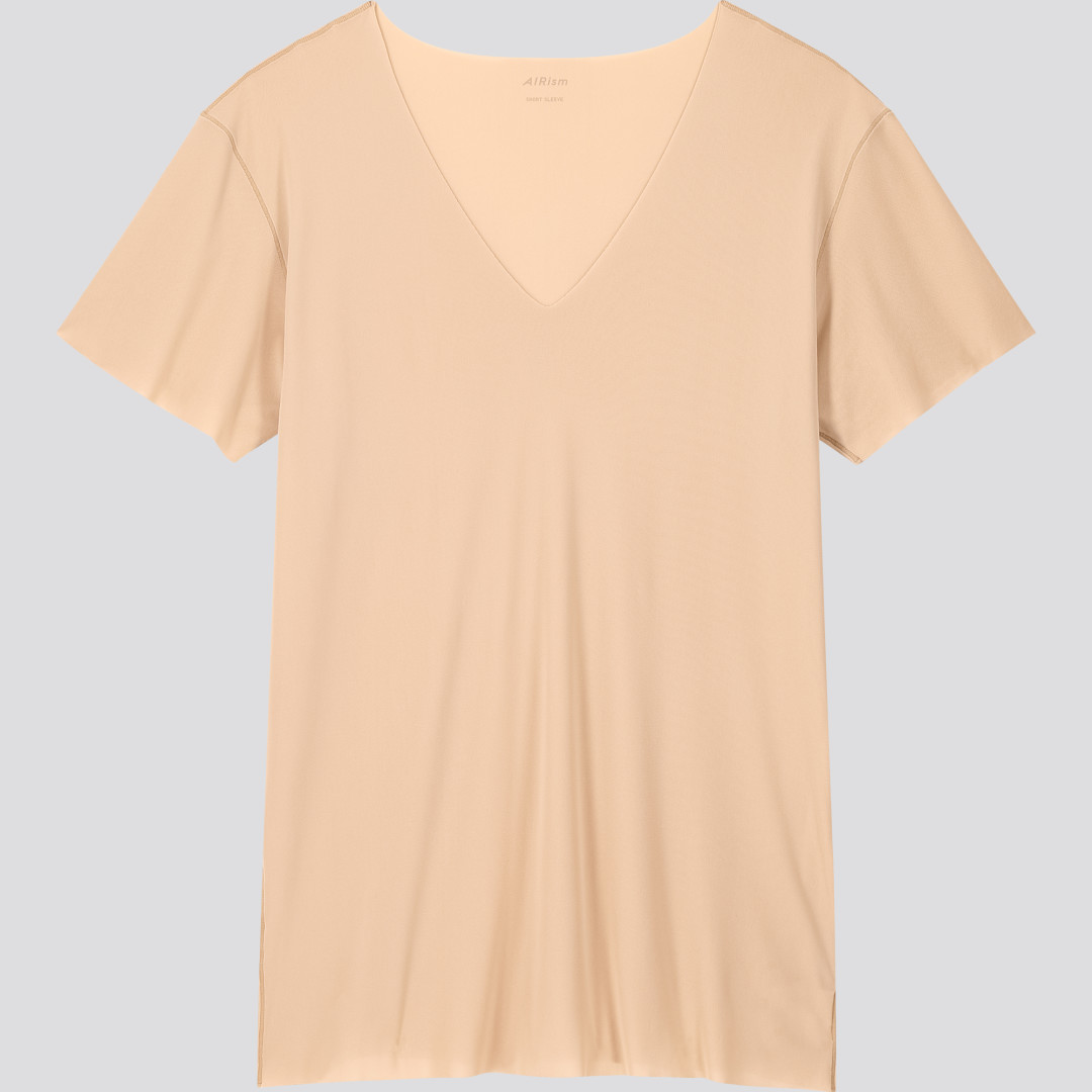 AIRism ФУТБОЛКА, МИКРОСЕТЧАТЫЙ МАТЕРИАЛ