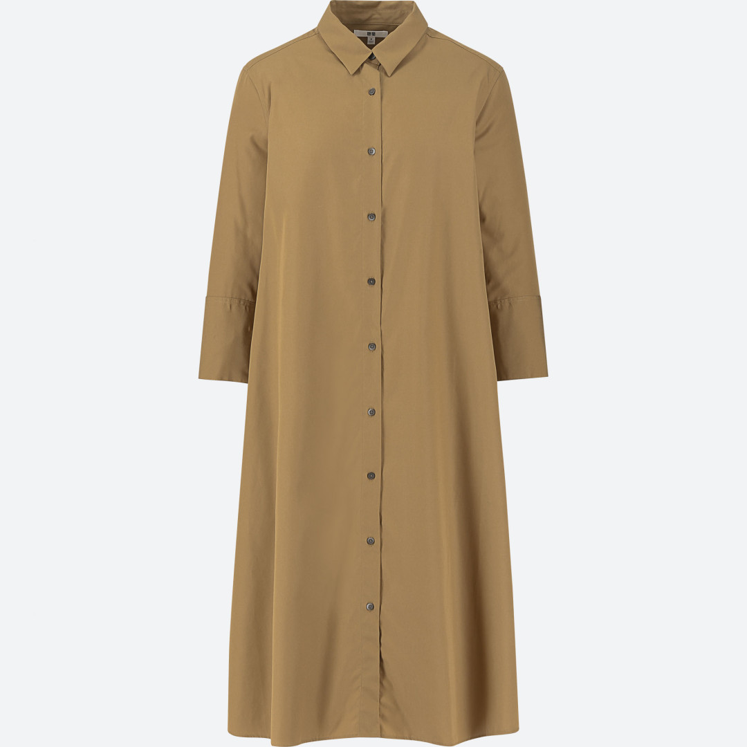 ПЛАТЬЕ ИЗ ТОНКОГО ХЛОПКА А-СИЛУЭТ