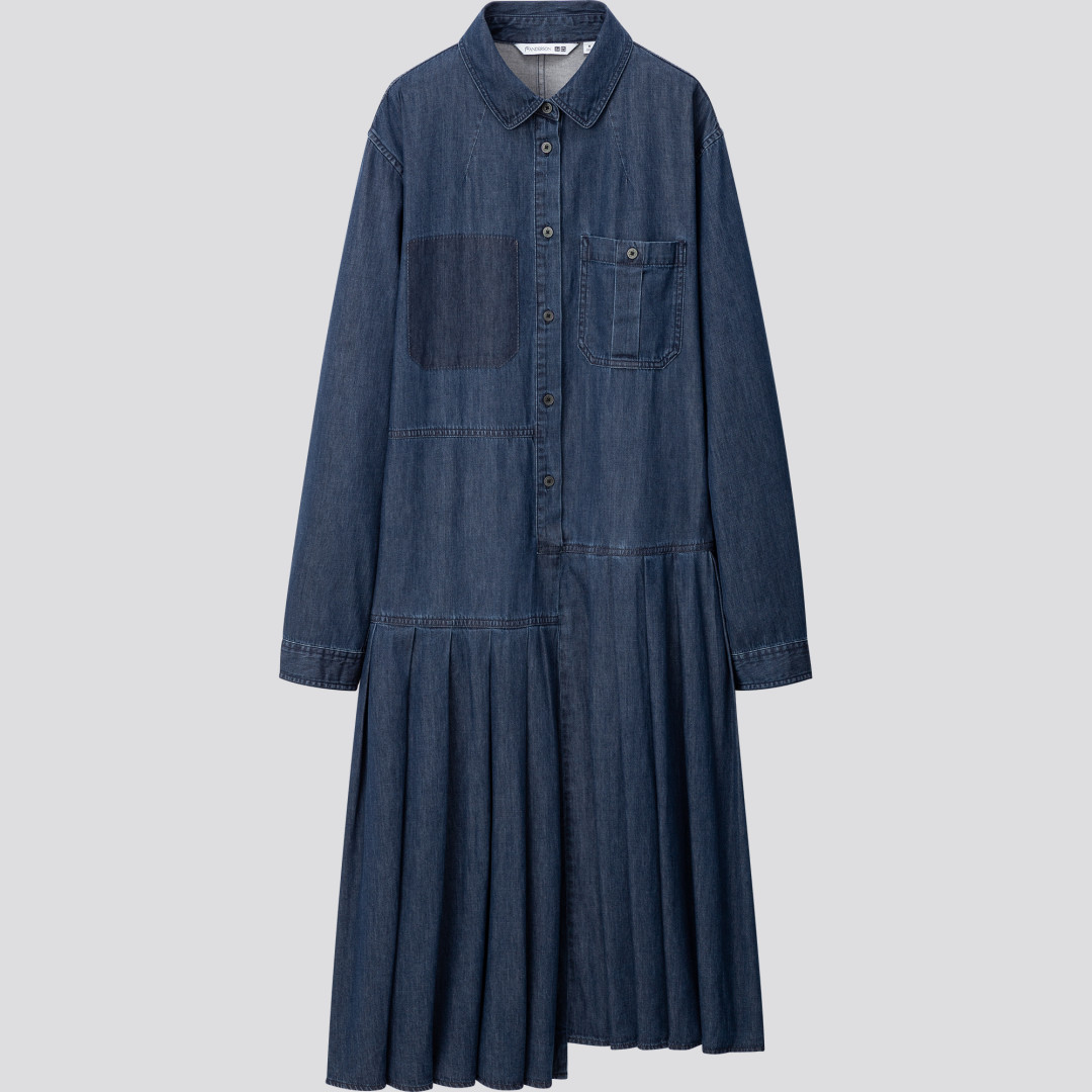 JW ANDERSON ПЛИССИРОВАННОЕ ПЛАТЬЕ