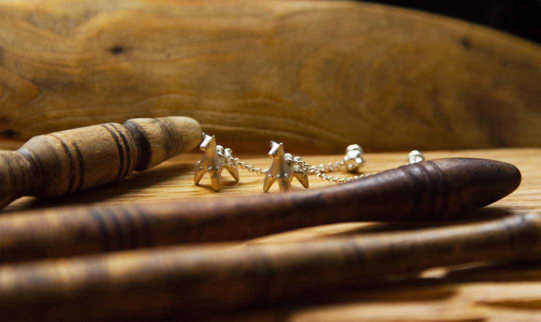 Серьги из коллекции "Вятка"