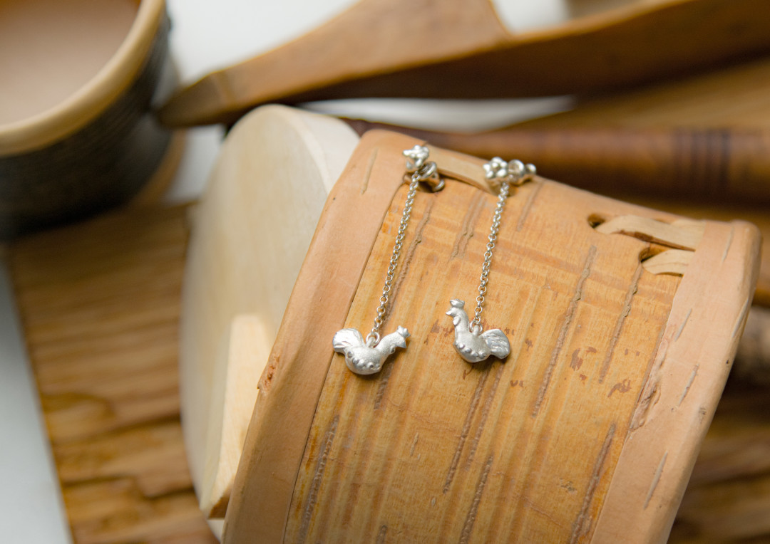 Серьги из коллекции "Вятка"