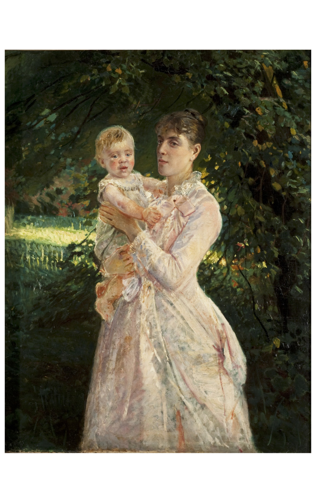 Николай Ге, Портрет Екатерины Ивановны Ге с сыном, 1885 г.