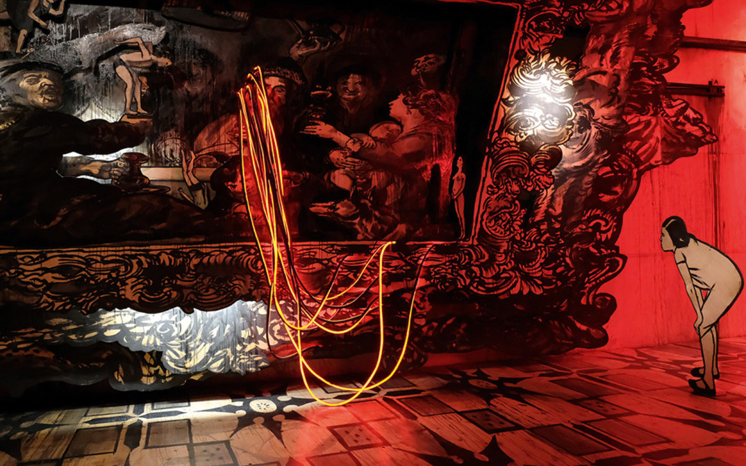 Фрагмент инсталляции Александра Шишкина-Хокусая в Павильоне России на Венецианской биеннале. 2019