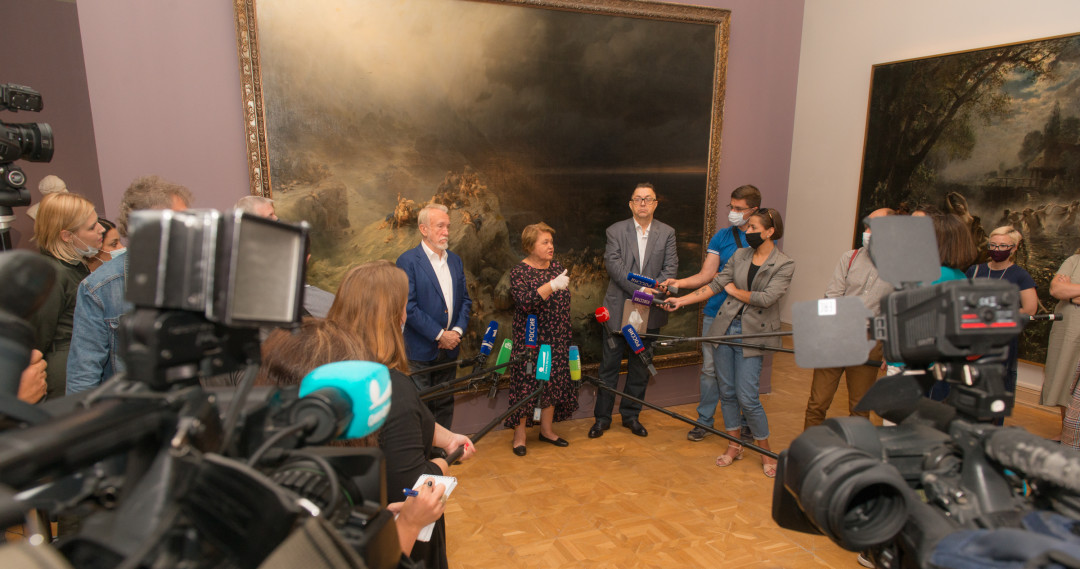 Руководство Русского музея на открытии выставки в Корпусе Бенуа. Фото: пресс-служба Русского музея