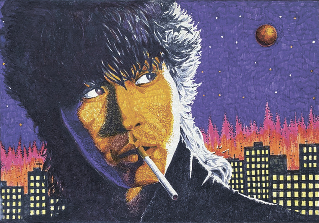 Автопортрет. 1988. Бумага, фломастеры.
