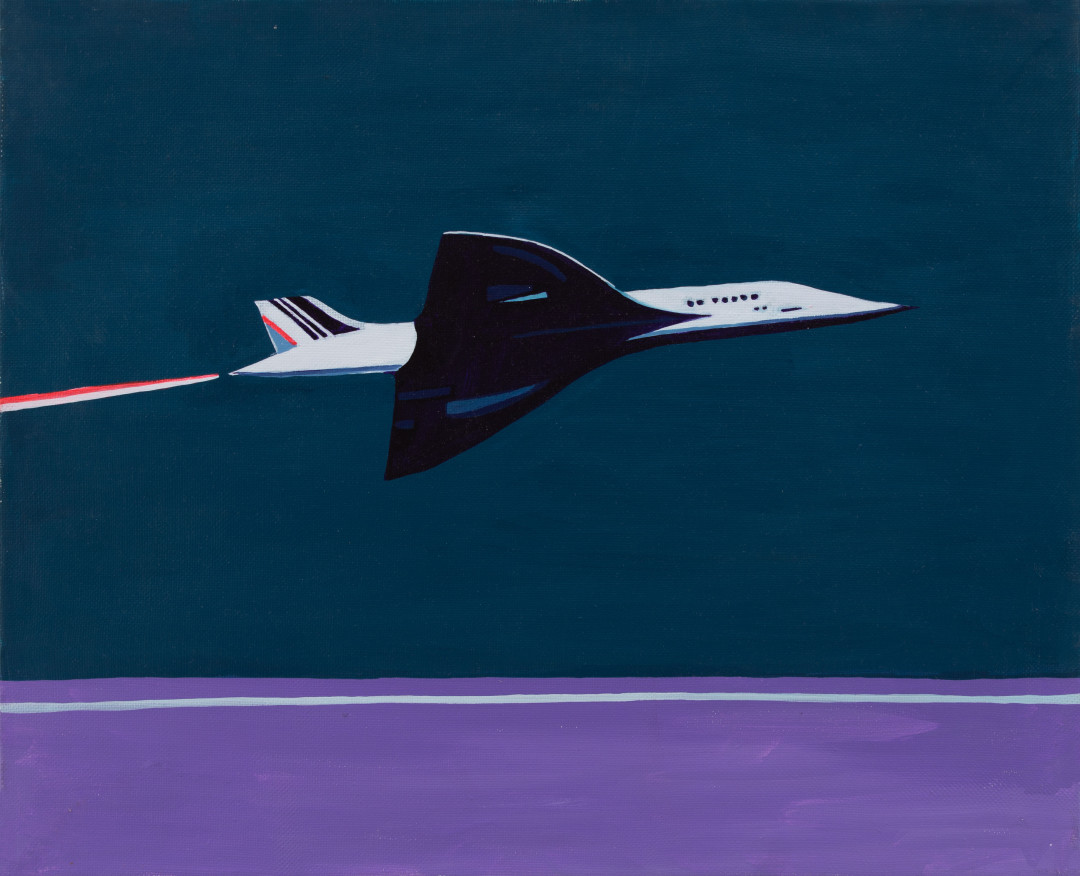 Самолёт, 1990. Холст, акрил.