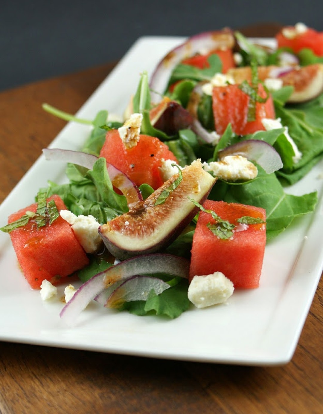 На фото: Fig, Feta and Watermelon Salad
