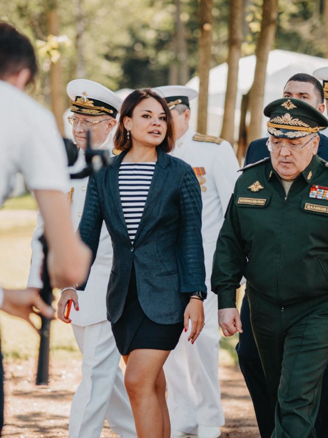 Ксения Шойгу и первый заместитель министра обороны РФ Руслан Цаликов