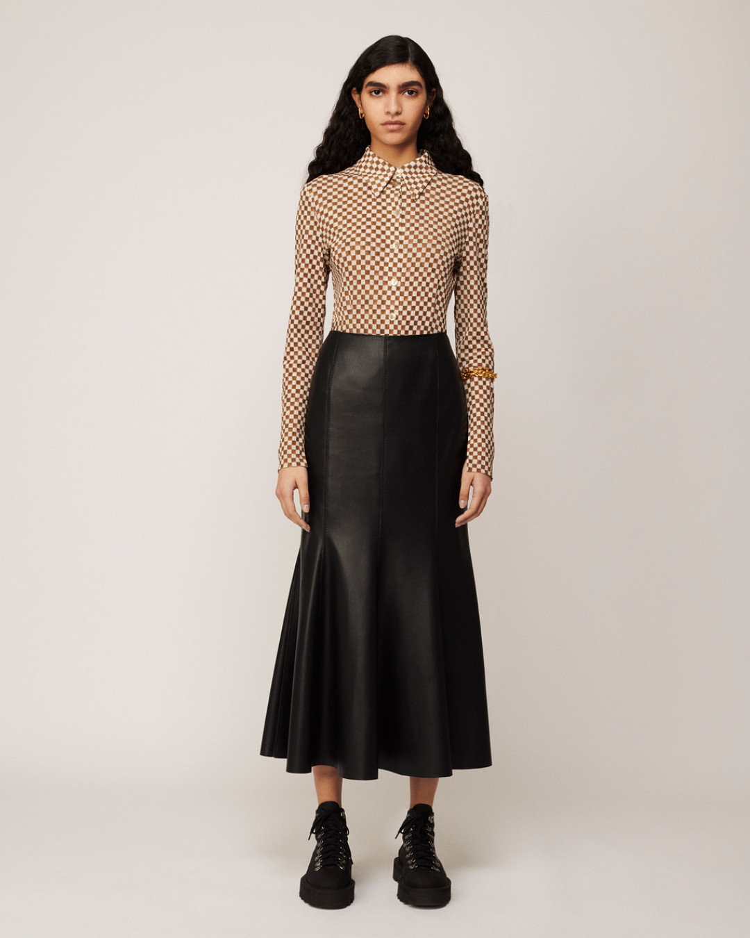 Юбка из веганской кожи Nanushka