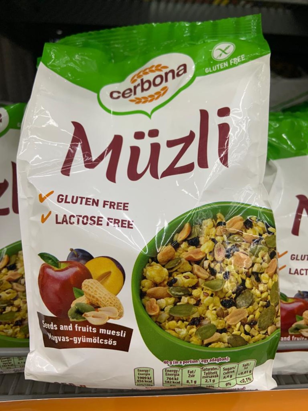 Мюсли без глютена и лактозы Cerbona