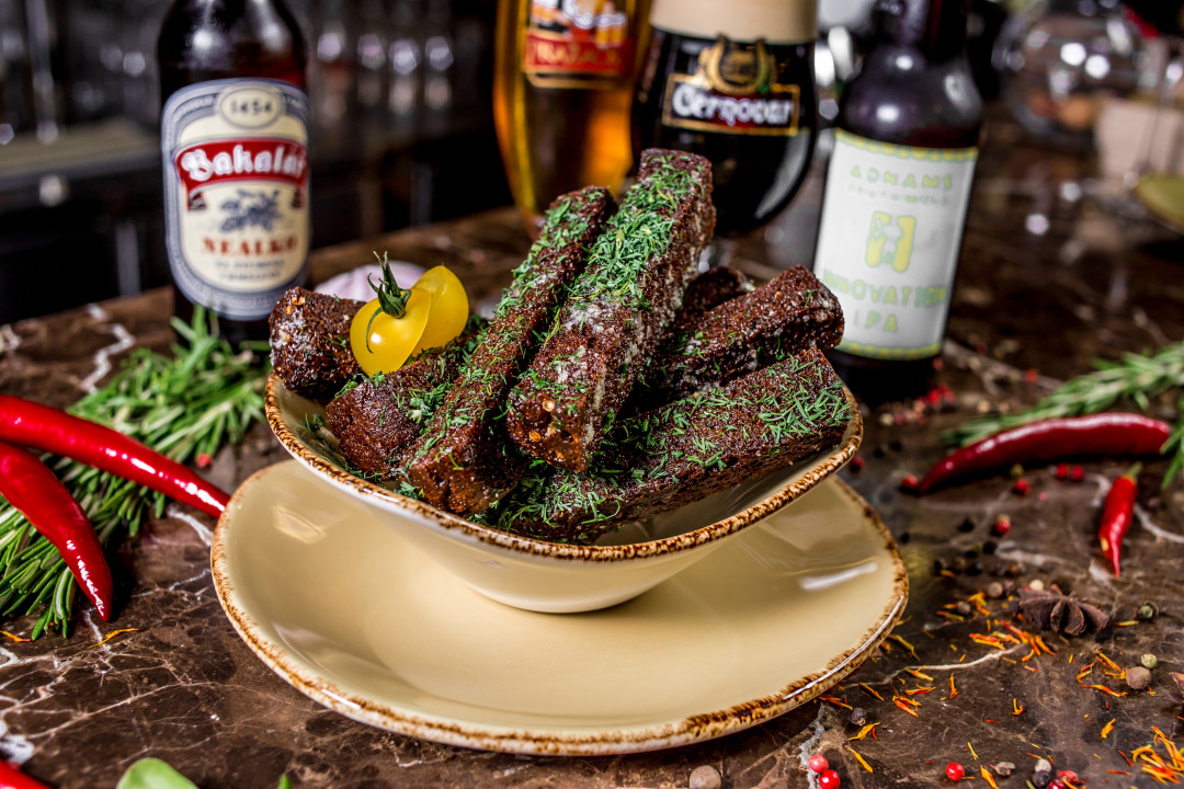 Гренки из ржаного хлеба